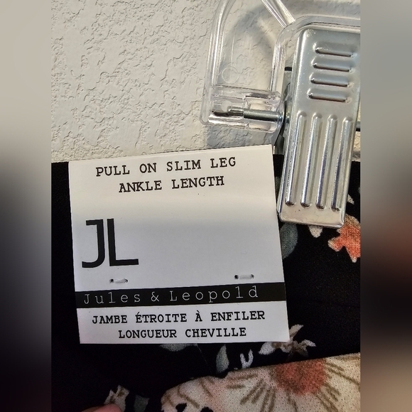 Jules & Leopold Pull-On Slim Leg Ankle Floral Pants Women's Plus Size 2X NWT - Picture 2 of 11